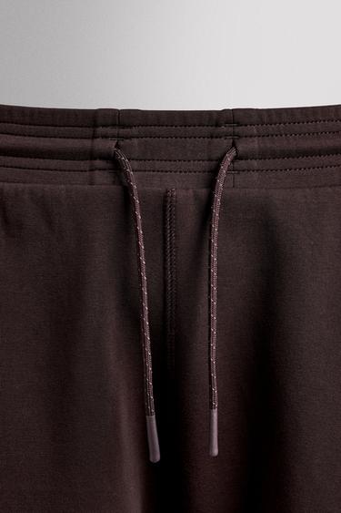 Zara TECHNICAL ZIP PANTS - Burgundy