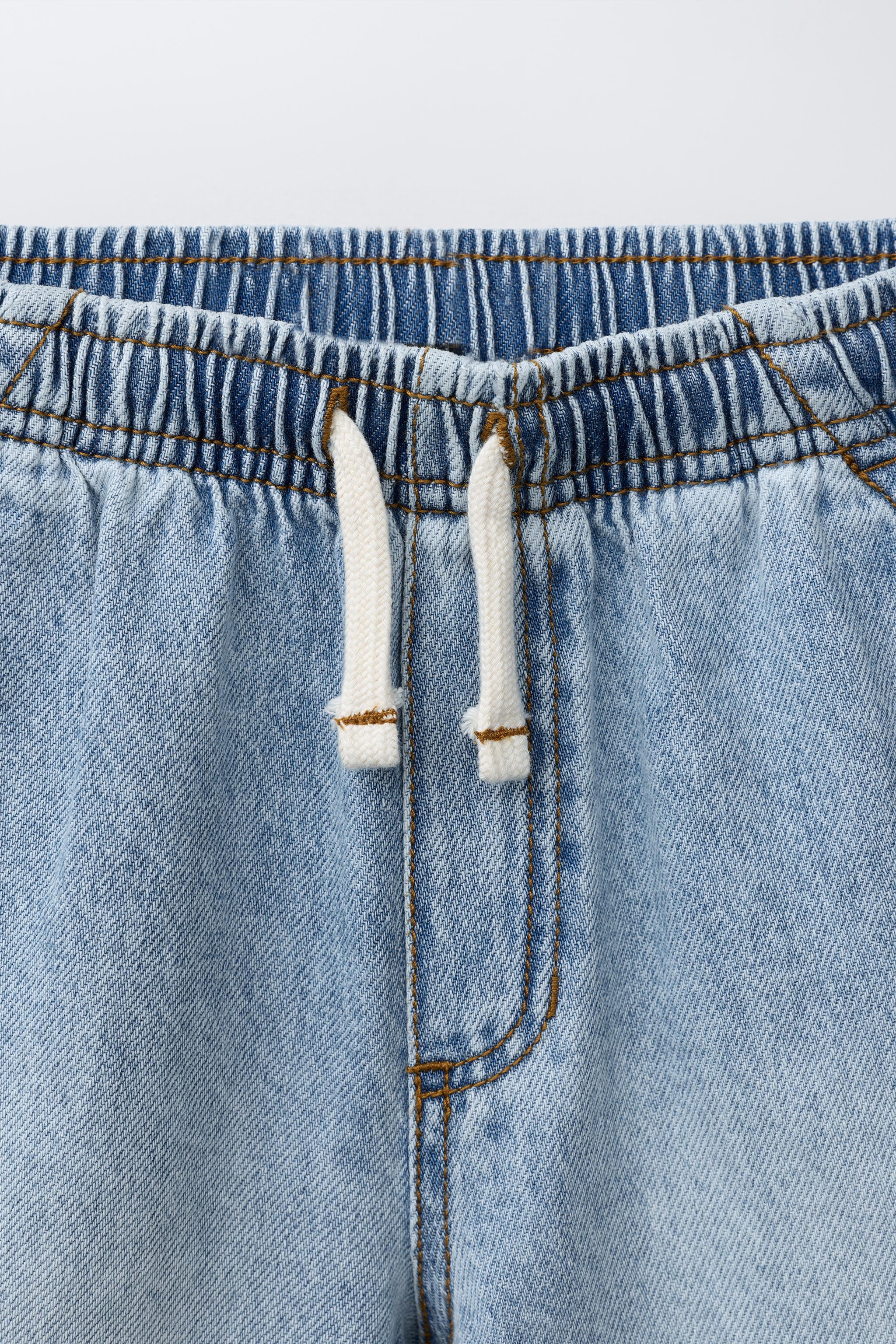 LOOSE FIT DENIM SHORTS - Blue | ZARA United States