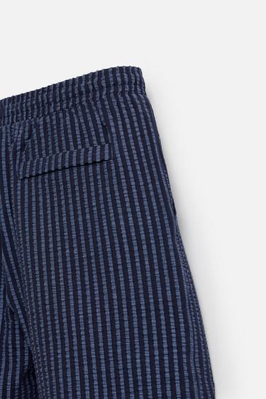 BERMUDA RELAXED FIT SEERSUCKER - Bleu / Bleu marine de Zara - Image 9