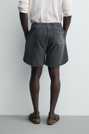 FADED JOGGER SHORTS - Dark anthracite by Zara - Image 2