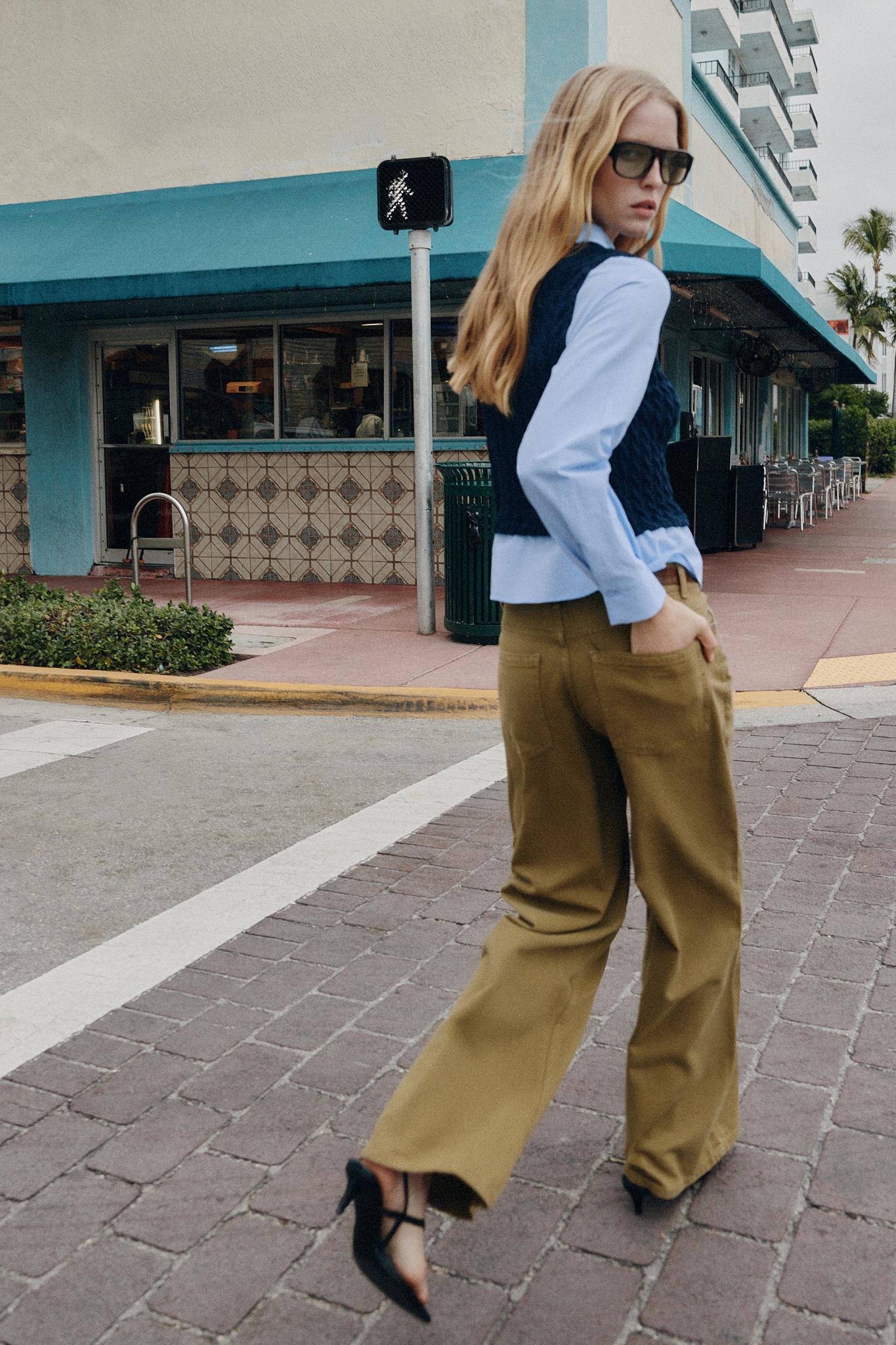 Z1975 WIDE LEG BELTED JEANS