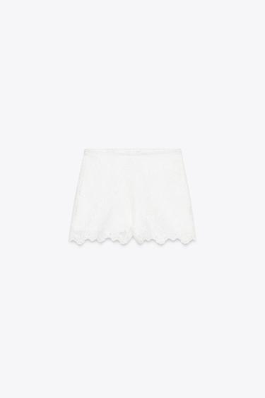 SHORT BRODÉ - Blanc de Zara - Image 3