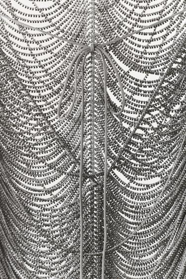 ROBE COURTE HALTER BRILLANTE - Argent de Zara - Image 7