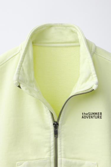 SWEATSHIRT GILET - Lime by Zara - Image 2