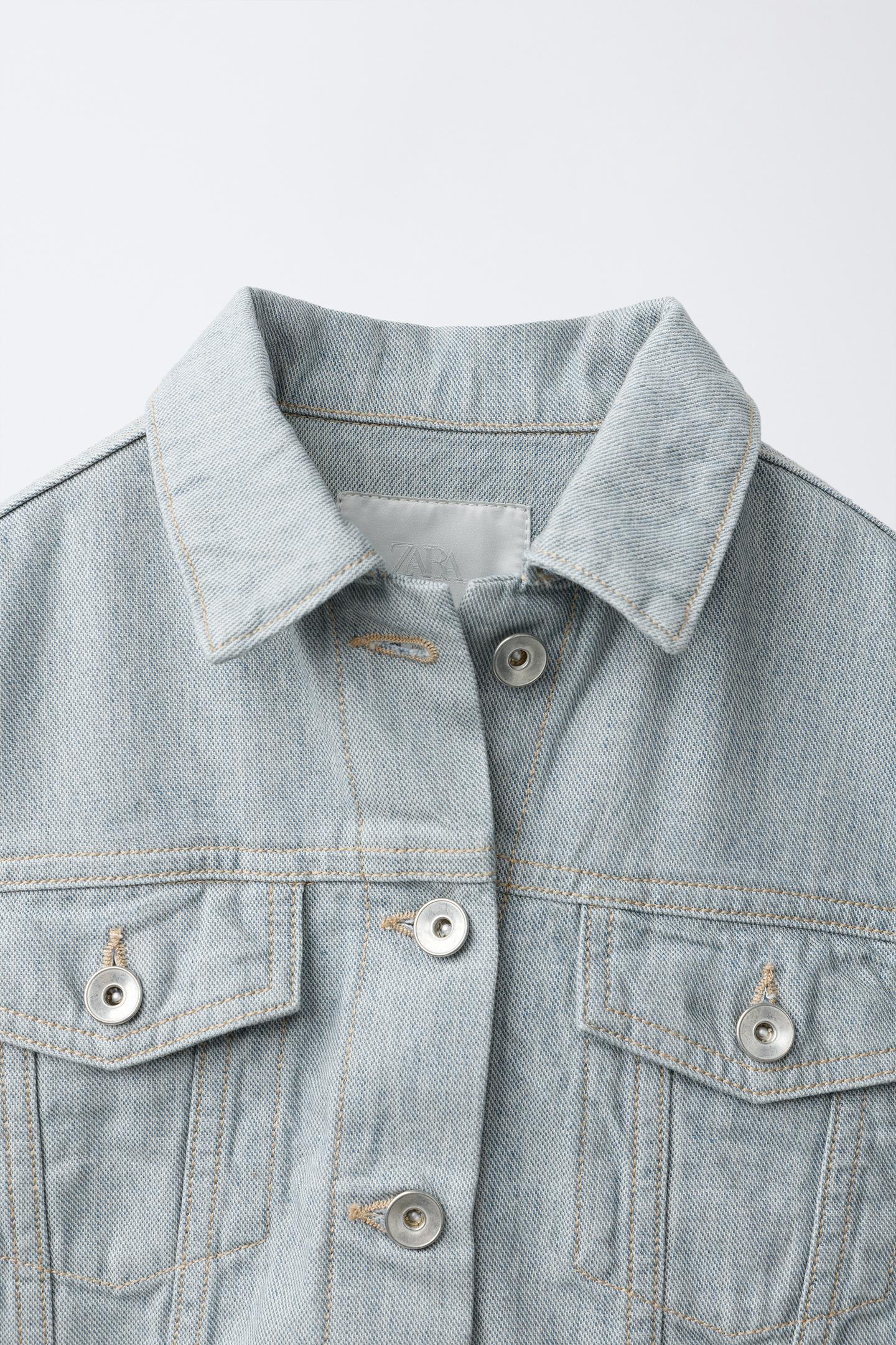Детская куртка Zara Denim, цвет: Светлый синий — фото 4