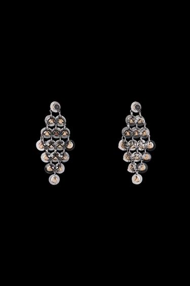 GEM CASCADE EARRINGS - Silver by Zara