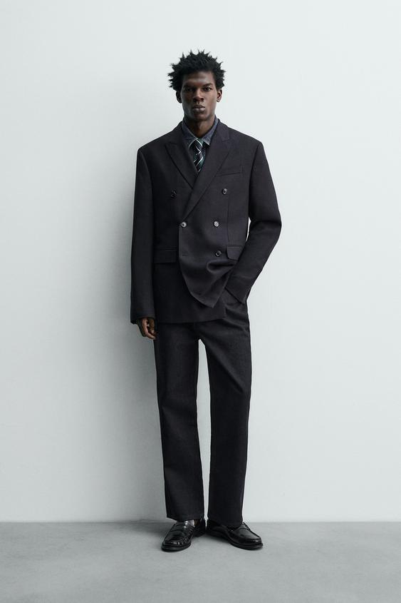 WOOL FLANNEL DOUBLE BREASTED BLAZER