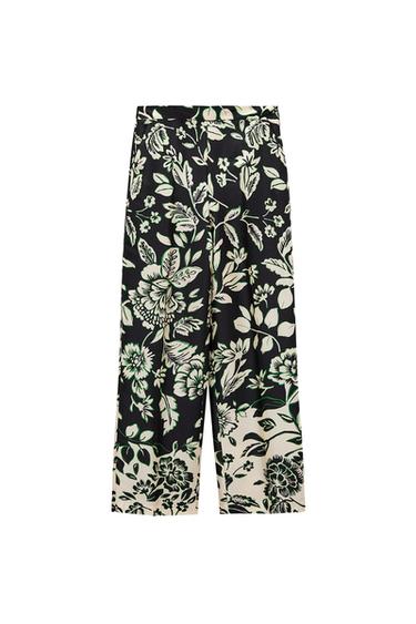 PRINTED STRAIGHT LEG PANTS