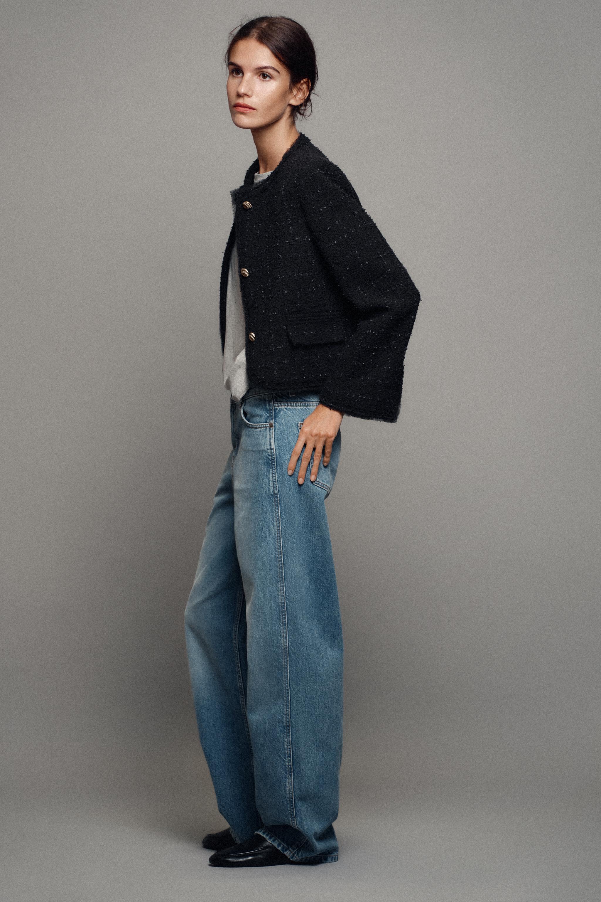 Zara ZW COLLECTION DÜĞMELİ BLAZER görsel 2