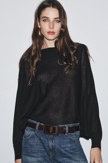 LEATHER BELT WITH COVERED BUCKLE - Brown by Zara - Image 0