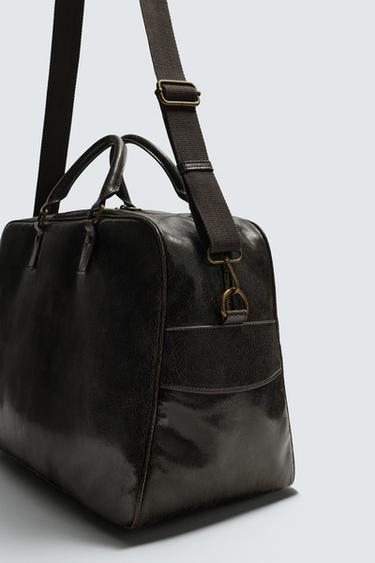 SAC DE VOYAGE CRAQUELÉ - Marron de Zara - Image 5