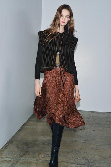 VELVET QUILTED WAISTCOAT ZW COLLECTION LIMITED EDITION - Black by Zara - Image 2