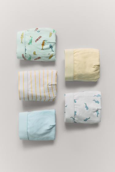 3-6 AÑOS/ PACK CINCO BÓXER TIBURONES - Multicolor de Zara