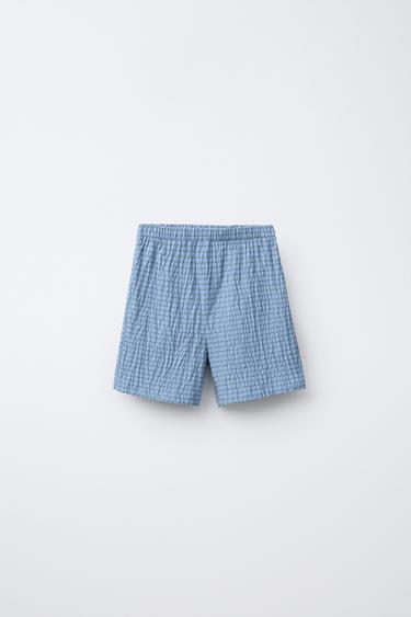 6-14 YEARS/ CHECKED SHIRT AND BERMUDA PYJAMAS - Blue by Zara - Image 5