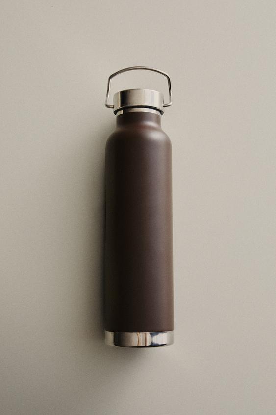 STAINLESS STEEL BOTTLE - Dark brown by Zara - Image 4