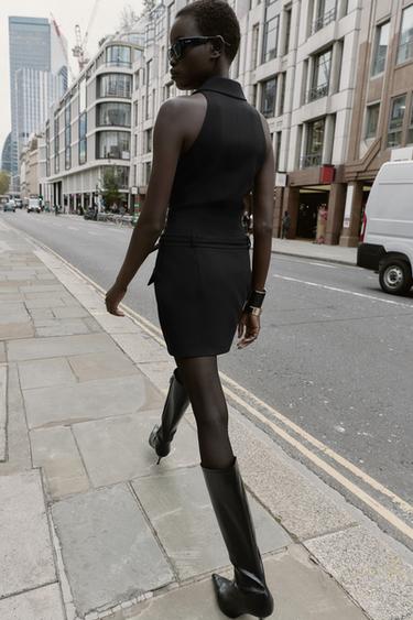 MINI BLAZER-EFFECT DRESS - Black by Zara - Image 4