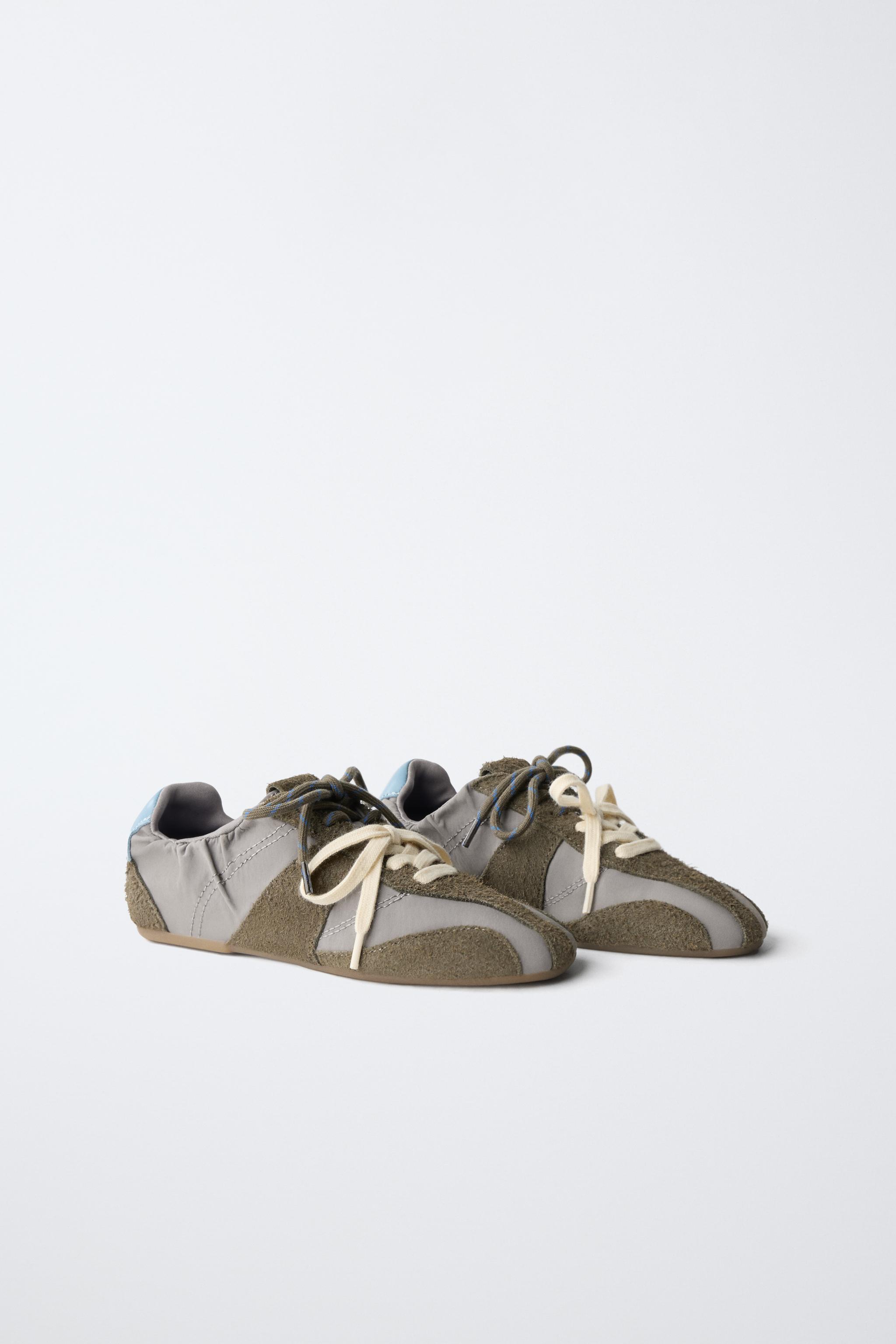 COMBINED LEATHER SNEAKERS