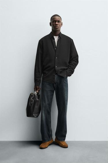 CAMICIA STRUTTURA A QUADRETTI - Nero di Zara