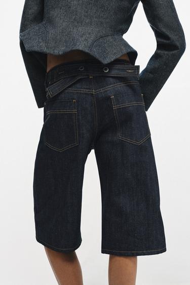 BERMUDA EN JEAN ZW COLLECTION - Bleu de Zara - Image 2