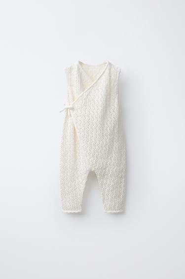 КИМОНО С ХЛОПКОМ И ШЕЛКОМ ТУТОВОГО ШЕЛКОПРЯДА — ЭКРЮ от Zara