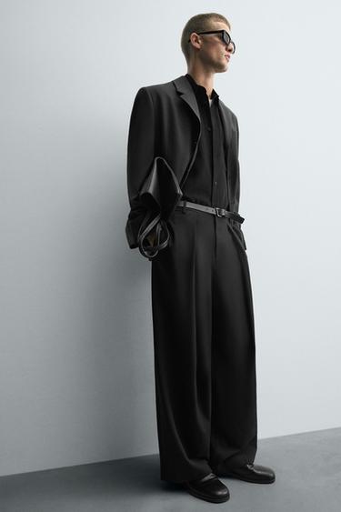 PANTALON À PLIS ET RAYURES TENNIS - Noir de Zara - Image 5