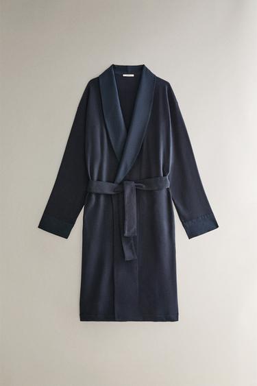 PLAIN FLEECE DRESSING GOWN - Blue by Zara - Image 0