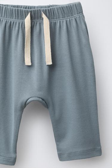 PLAIN T-SHIRT AND TROUSERS SET - Blue / Grey by Zara - Image 4