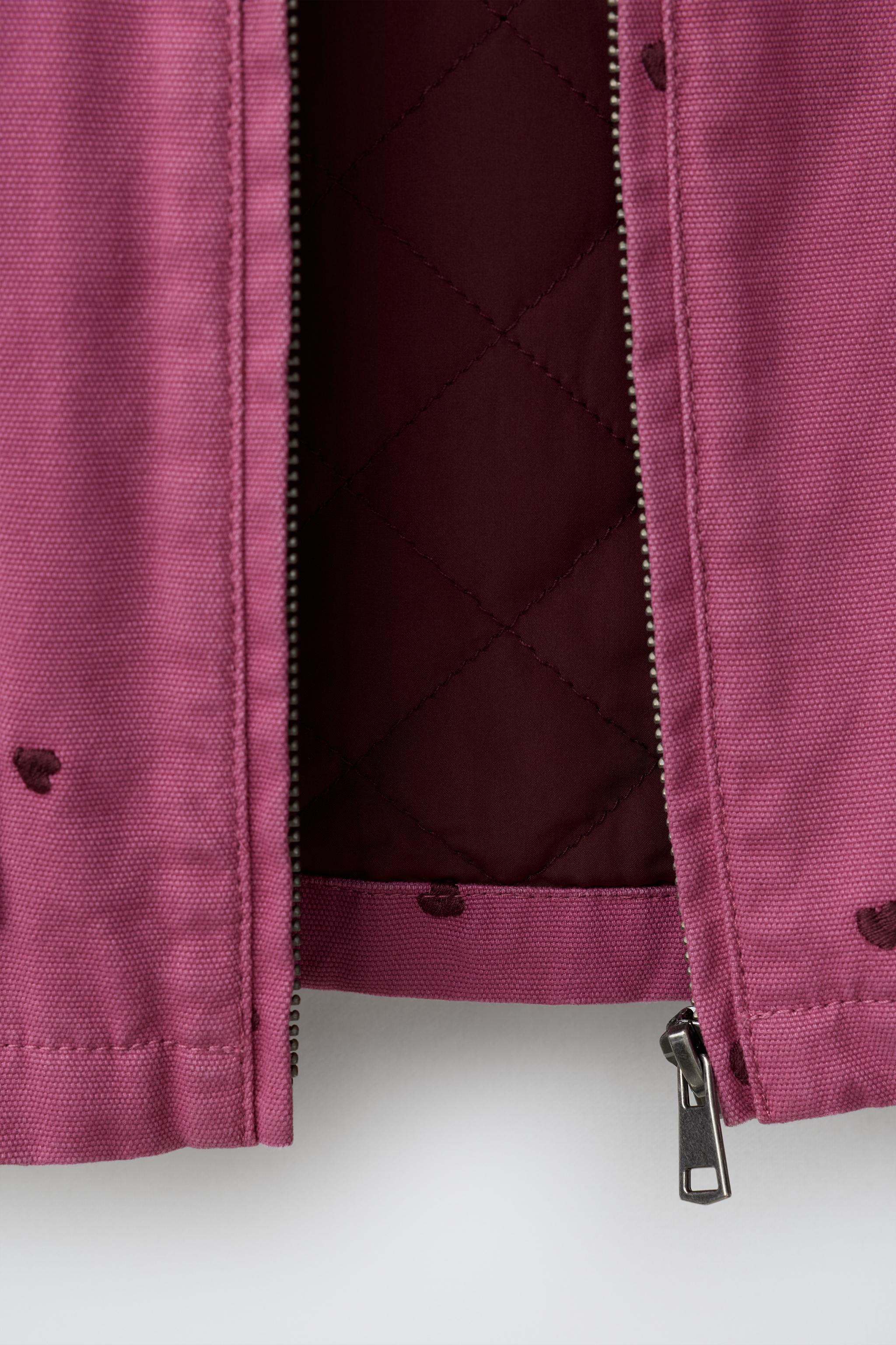 EMBROIDERED HEART CANVAS JACKET