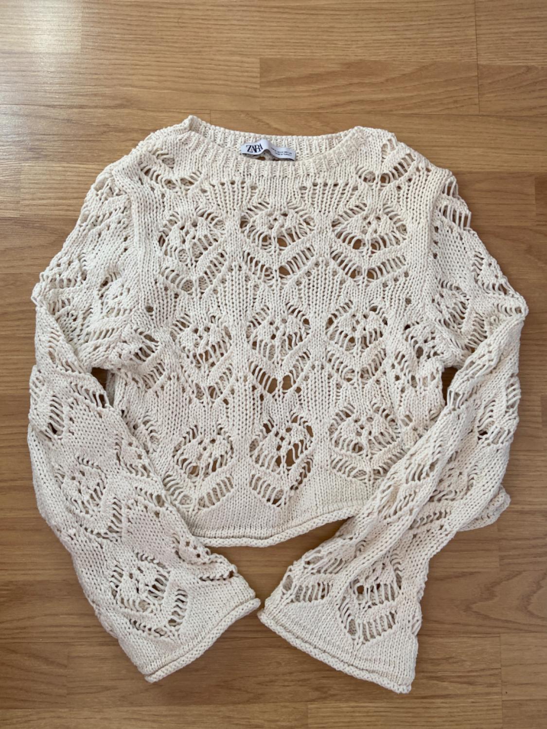 POINTELLE KNIT SWEATER