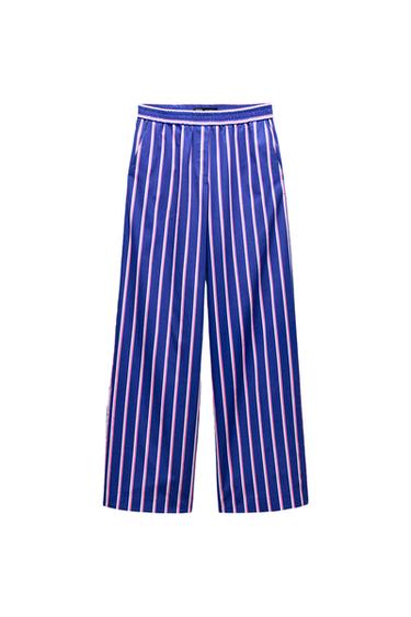 STRIPED STRAIGHT LEG PANTS