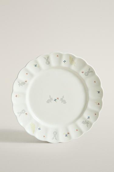 KIDS' BUNNY PORCELAIN PLATE — Multicolored 1