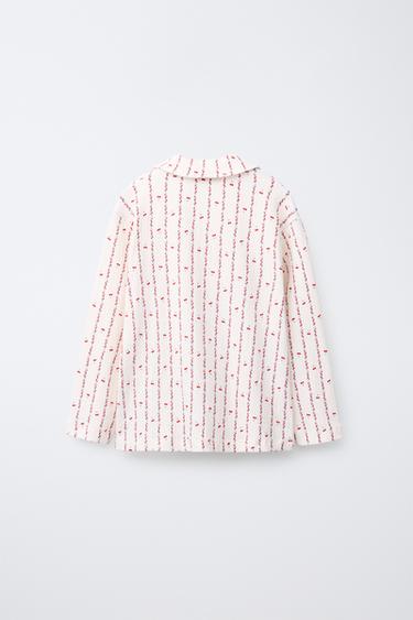 6-14 YEARS/ CHERRY AND FLOWER PRINT SHIRT AND TROUSERS PYJAMAS - Ecru by Zara - Image 2