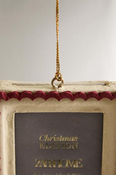 PAPIER-MÂCHÉ FRAME TREE DECORATION - Red by Zara - Image 3