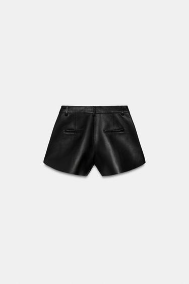 ZW COLLECTION LIMITED EDITION LEATHER SHORTS - Black by Zara - Image 7