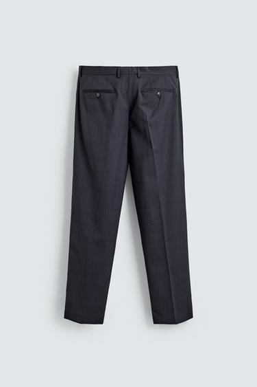 PANTALON DE COSTUME REGULAR FIT À CARREAUX - Bleu marine foncé de Zara - Image 5