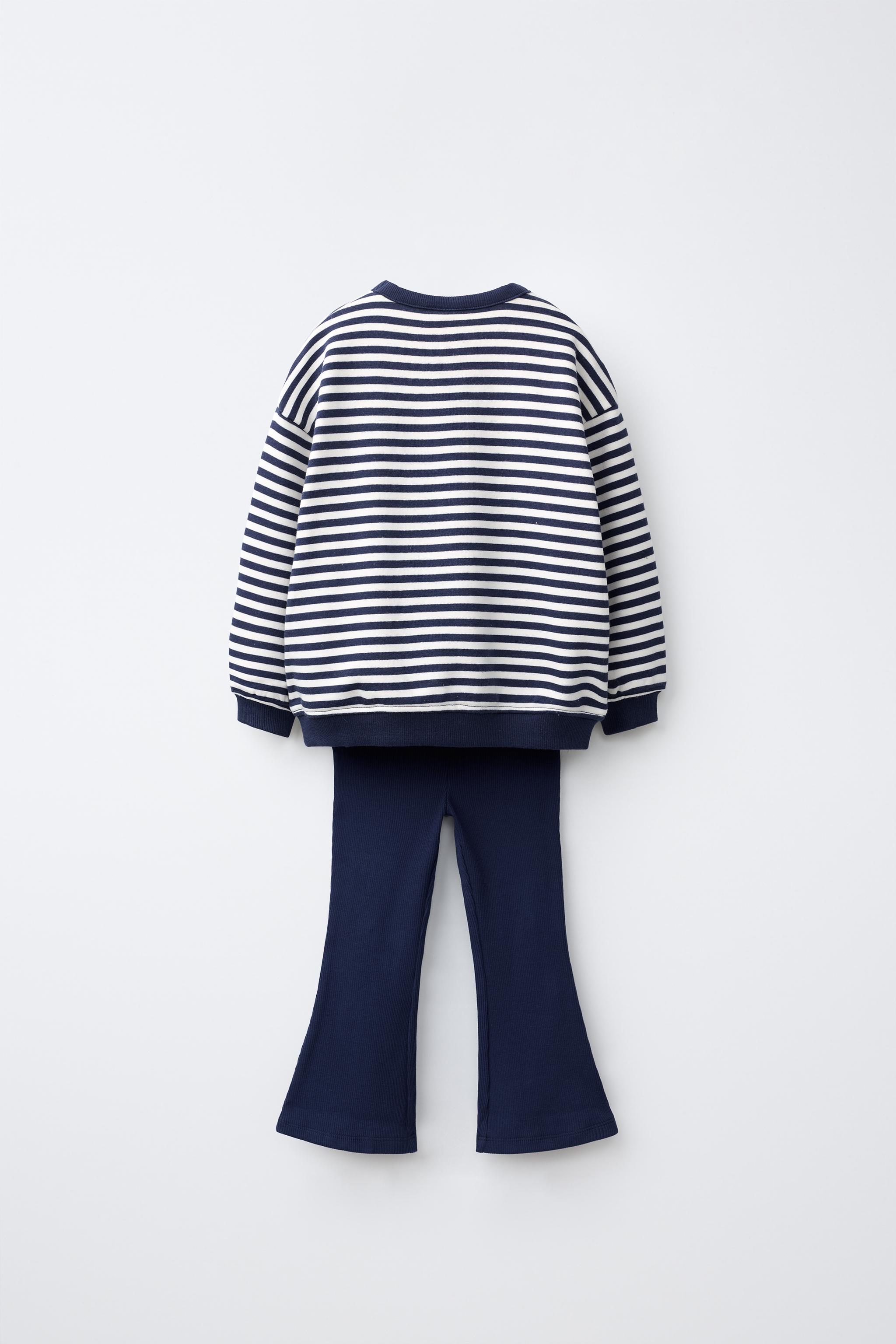 ENSEMBLE SWEAT RAYÉ ET LEGGING FLARE