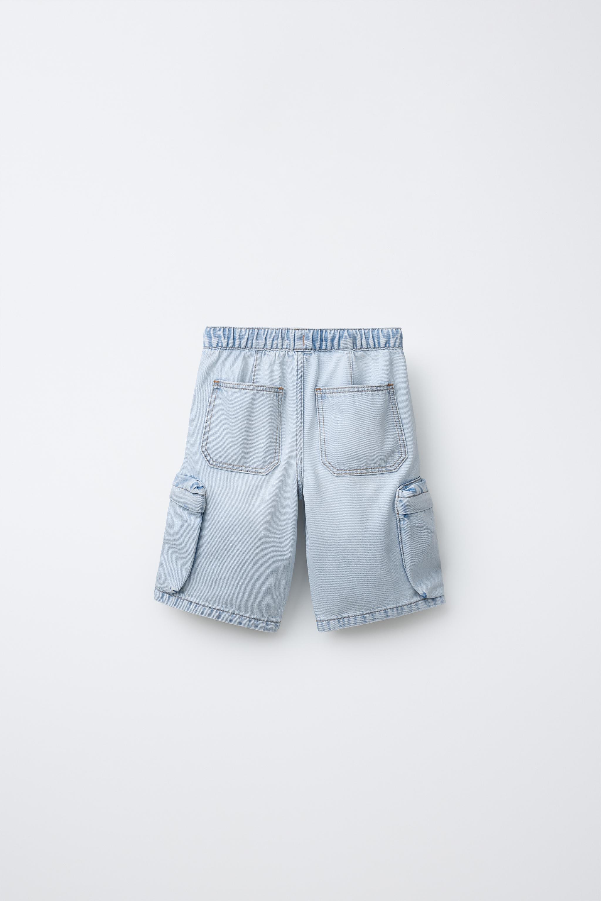 アーバンデニムカーゴバミューダパンツ - ブルー | ZARA Japan / 日本