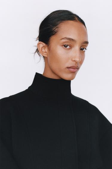 جاكيت بسحابات - أسود الخاص بـ Zara