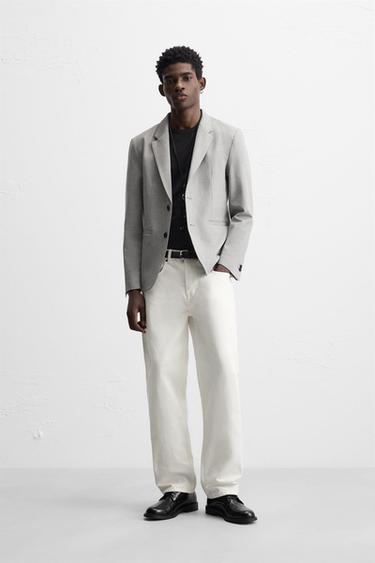 בלייזר נוח SLIM FIT - אפור של Zara