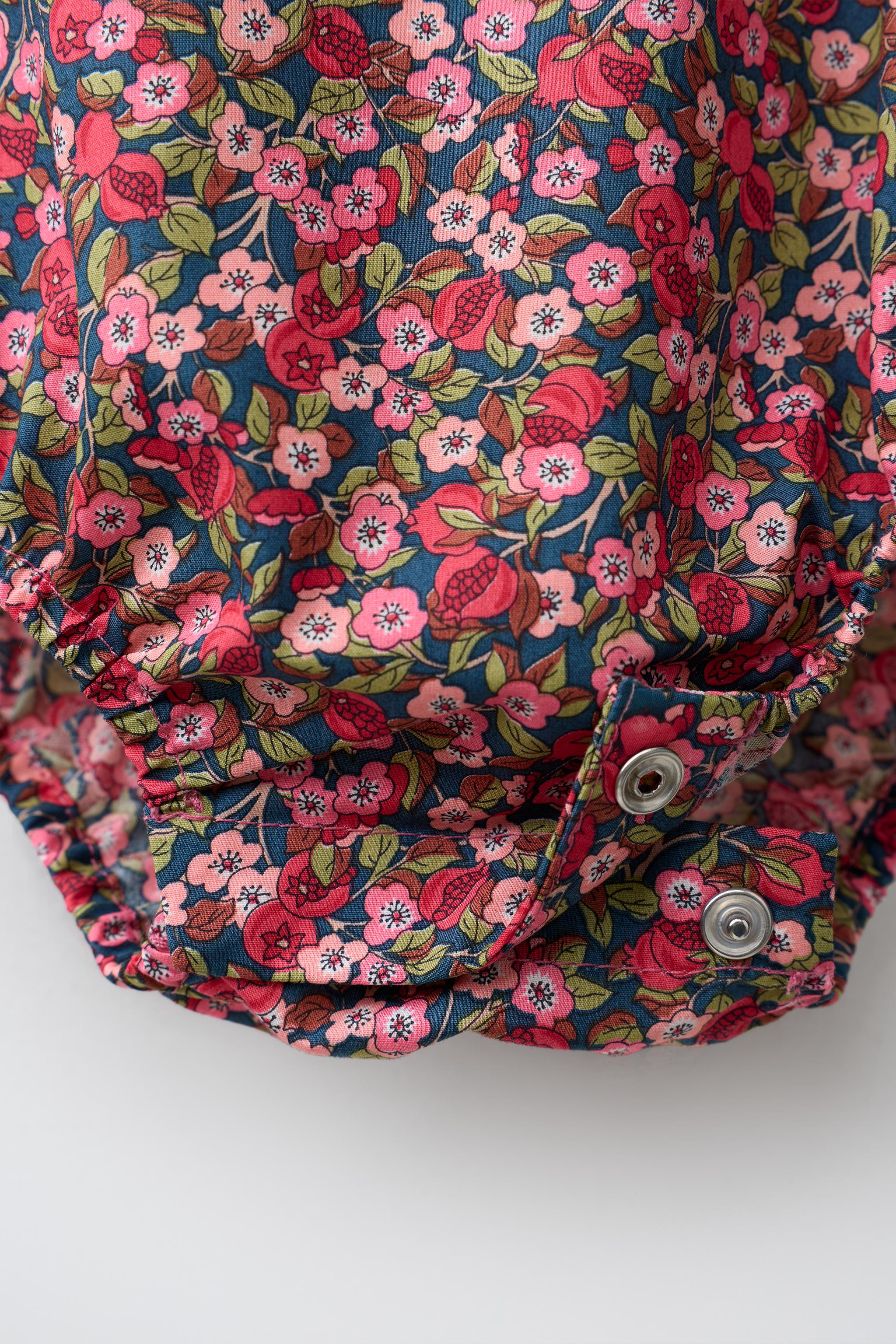 FLORAL PRINT ROMPER MADE WITH LIBERTY FABRIC