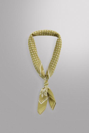 BANDANA ESTAMPADO GEOMÉTRICO - Verde de Zara