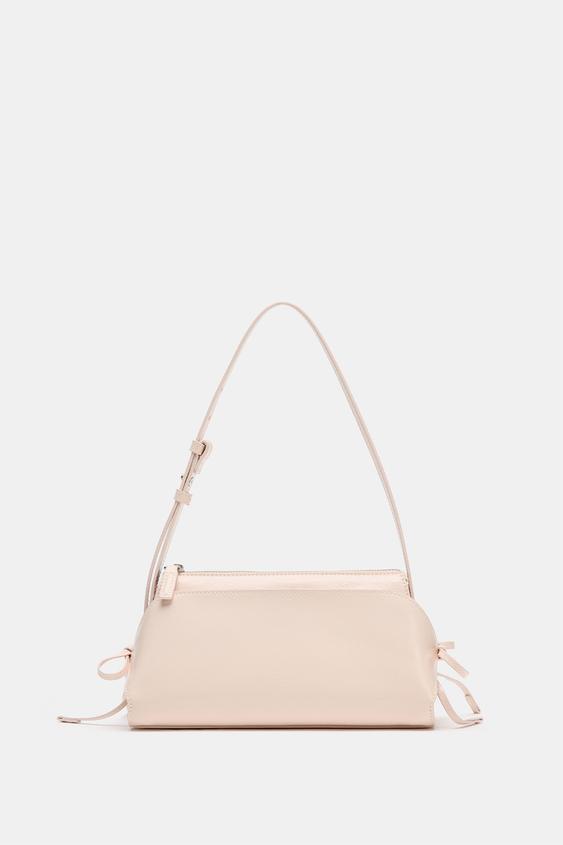 BOLSO HOMBRO LAZOS - Rosa Pastel de Zara - Imagen 0