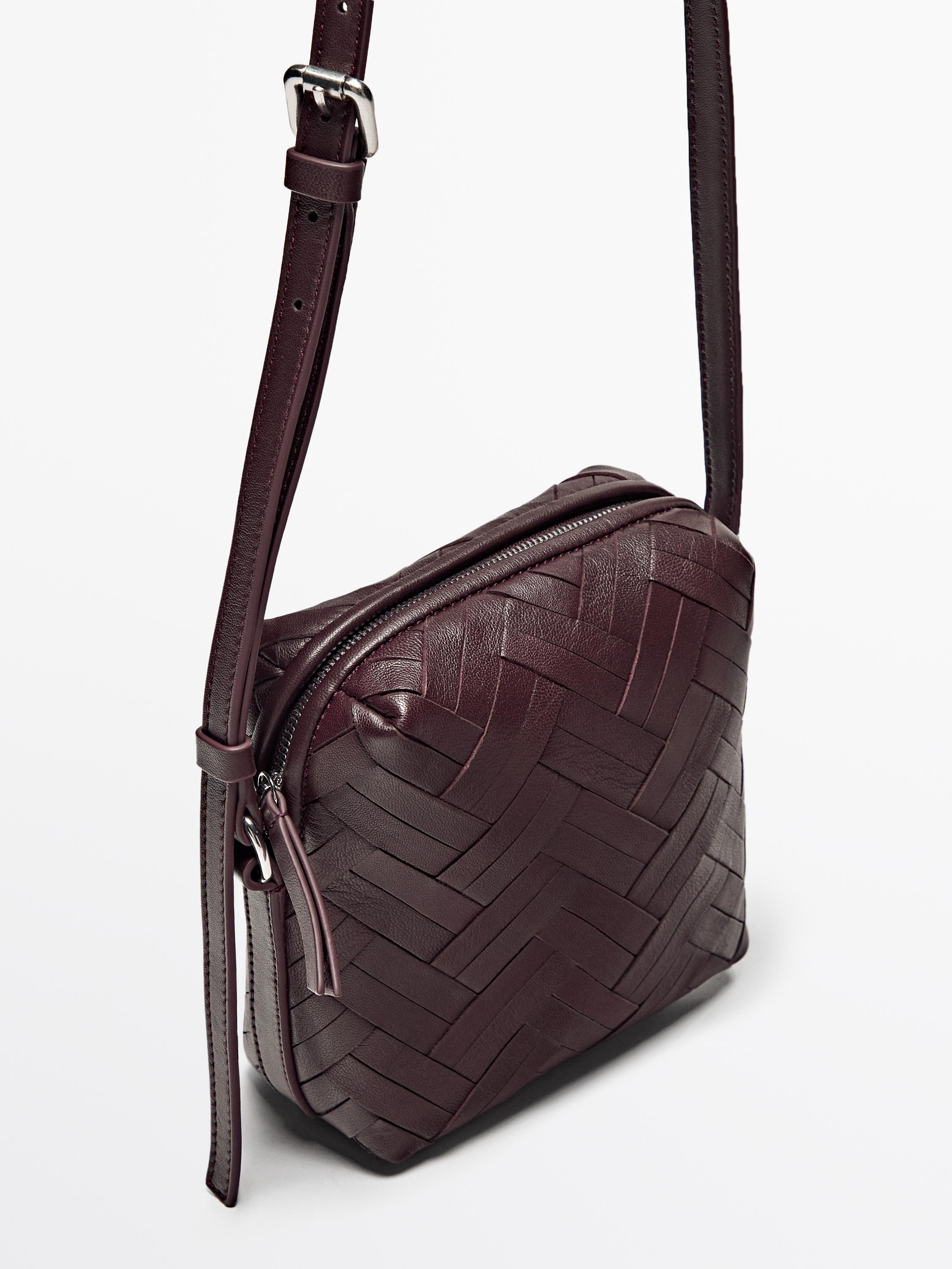 Braided nappa bucket bag - Black | ZARA United States