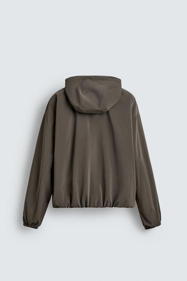 LIGHTWEIGHT TECHNICAL HOODED JACKET - Dark mink by Zara - Image 8