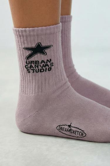 2-PACK OF LONG PRINTED SOCKS - White by Zara