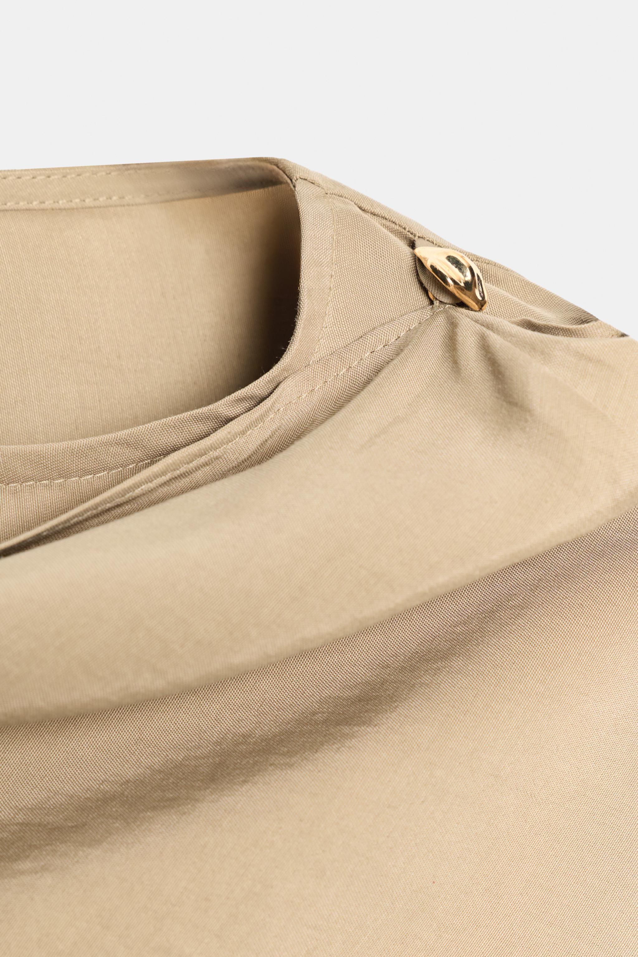 BLOUSE FLUIDE COL CAPE
