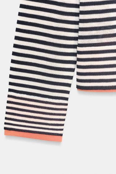 PULL EN MAILLE DOUBLE - rayures de Zara - Image 6