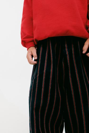 ZARA TIMELESS - STRIPED BALLOON TROUSERS - Blue by Zara