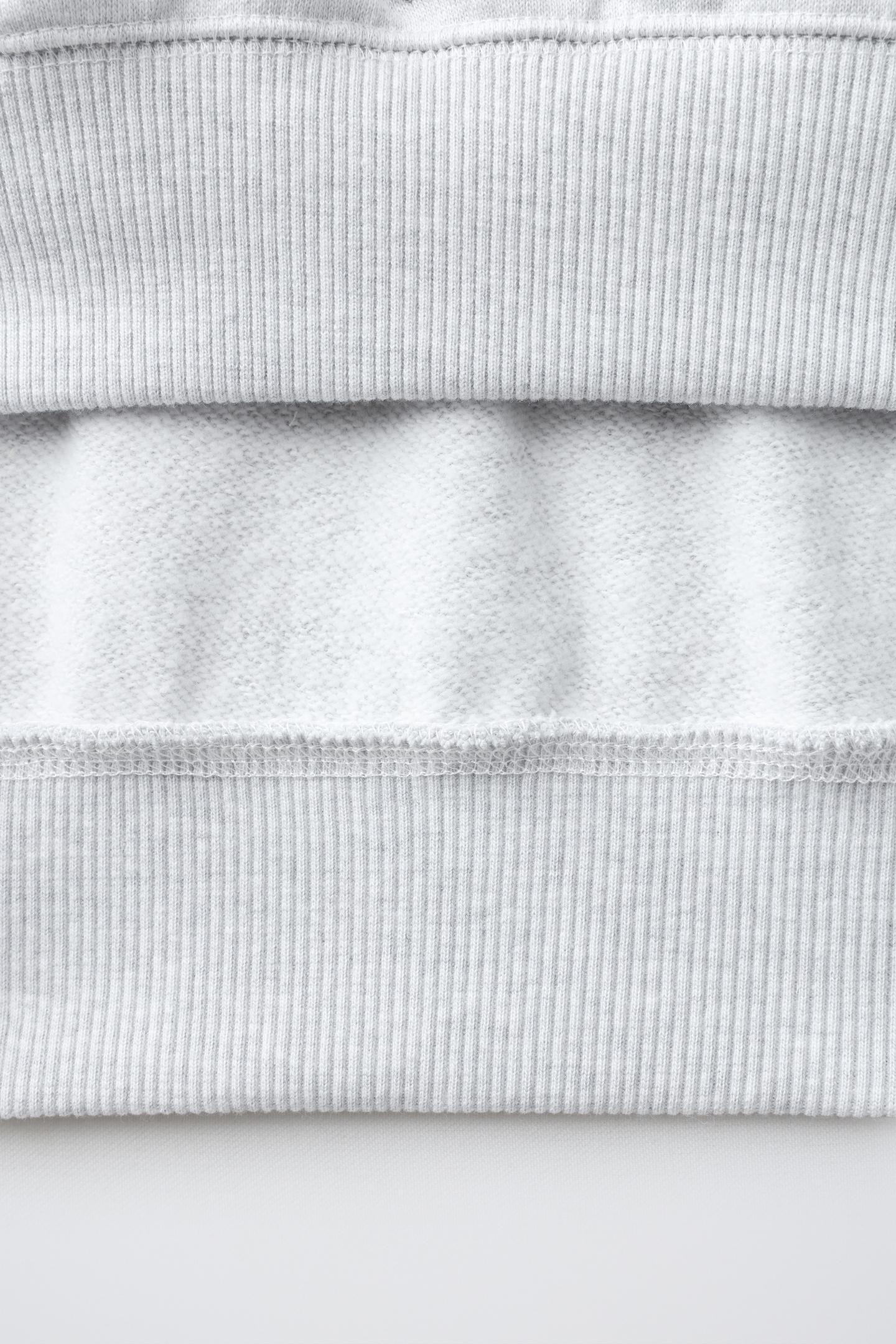 Детский свитшот Zara Fruit OF the Loom™ Embroidered Logo, цвет: Серый меланжевый — фото 4