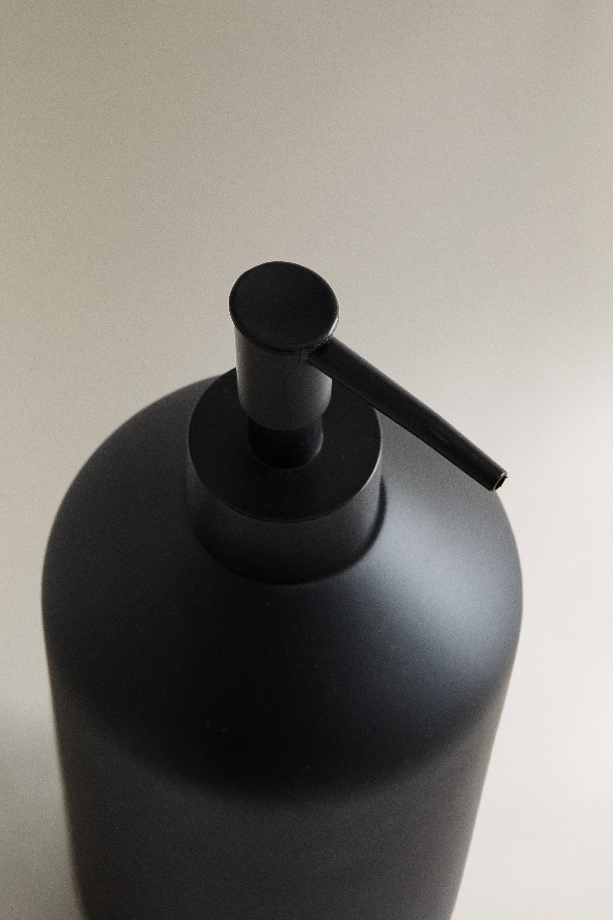 BLACK RESIN SOAP DISPENSER — Black